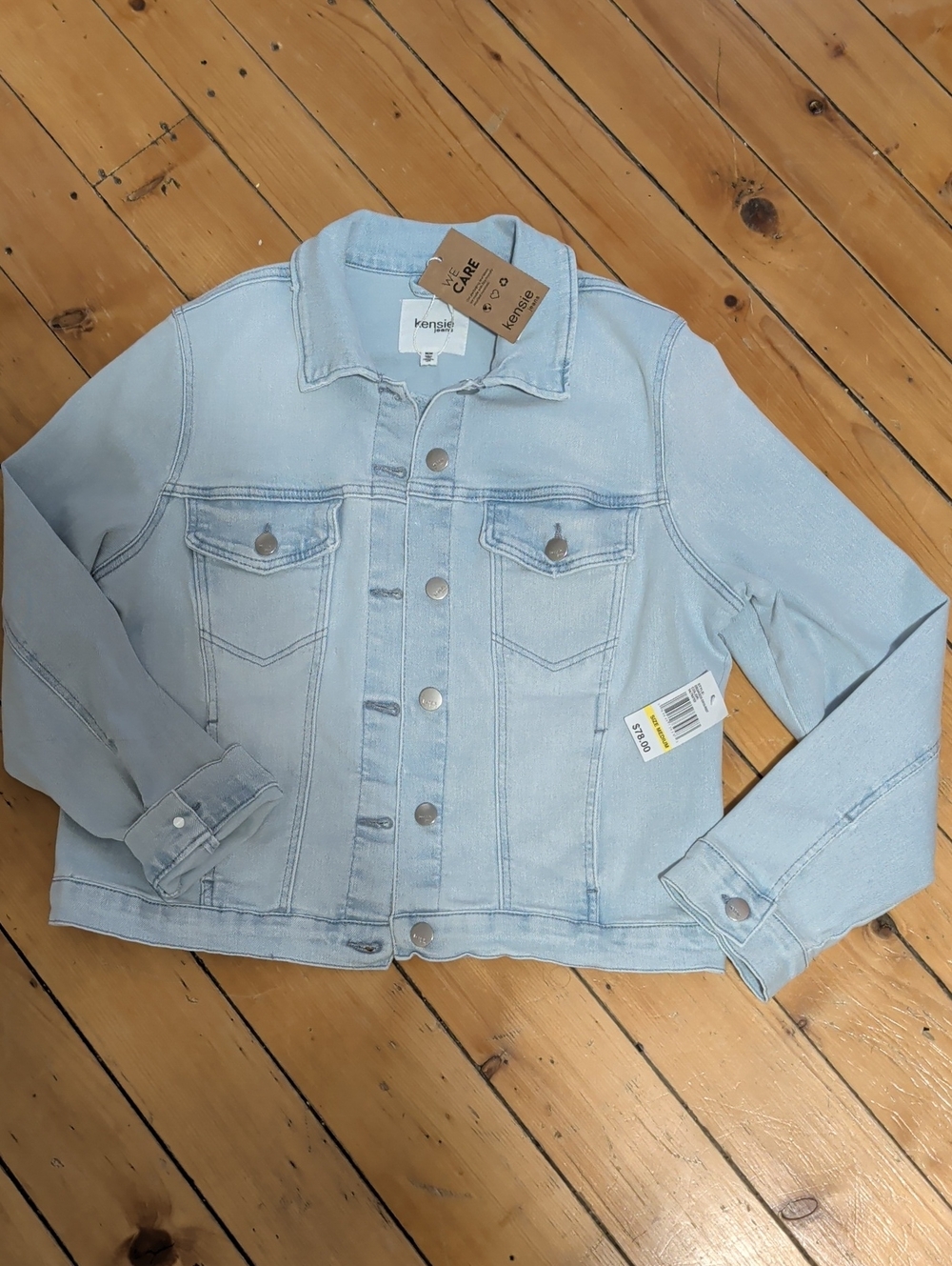 Kensie Light Wash Denim Jacket - Women's Light Blue Jean Jacket, NWT